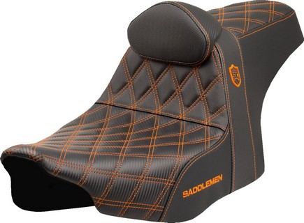 Saddlemen Seat Sdc Performance Grip W/ B/R Orange Stitch Seat Sdc Perf i gruppen Reservdelar & Tillbehr / Ram och chassidelar / Sadlar / Sadlar Touring hos Blixt&Dunder AB (08012009)