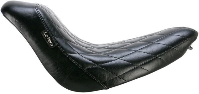 Le Pera Seat Bare Bones Diamond Stitch Black Seat Bbone 06-10Fxst Dmd i gruppen Reservdelar & Tillbehr / Ram och chassidelar / Sadlar / Sadlar Softail hos Blixt&Dunder AB (08020814)