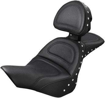 Saddlemen Seat Explorer Studded Special W/Backrest Black Seat Explrer i gruppen Reservdelar & Tillbehr / Ram och chassidelar / Sadlar / Sadlar Softail hos Blixt&Dunder AB (08020981)