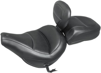 Mustang Seat Solo Standard Touring Vintage Smooth With Driver Backrest i gruppen Reservdelar & Tillbehr / Ram och chassidelar / Sadlar / Sadlar Softail hos Blixt&Dunder AB (08021063)