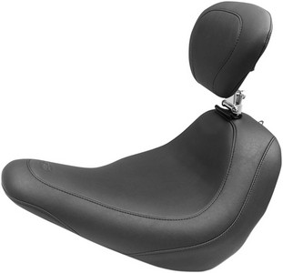 Mustang Seat Wide Tripper W/Backrest Solo Black Seat Wd Trpr Dbr Fxlr i gruppen Reservdelar & Tillbehr / Ram och chassidelar / Sadlar / Sadlar Softail hos Blixt&Dunder AB (08021109)