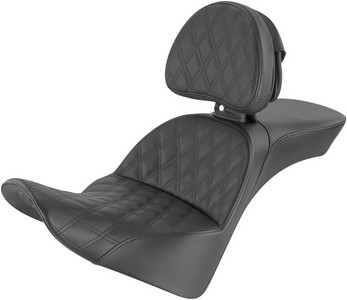 Saddlemen Explorer Seat - Lattice Stitched - With Backrest Seat Explor i gruppen Reservdelar & Tillbehr / Ram och chassidelar / Sadlar / Saddlemen hos Blixt&Dunder AB (08021412)