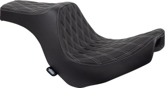 Drag Specialties Predator Iii Seat - Double Diamond - Black W/ Silver i gruppen  hos Blixt&Dunder AB (08021493)