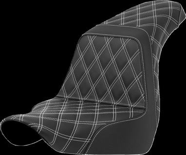 Saddlemen Seat Step Up Full Ls White Stitch Seat Step Up Flsb/Fxlr 18- i gruppen Reservdelar & Tillbehr / Ram och chassidelar / Sadlar / Sadlar Softail hos Blixt&Dunder AB (08021586)