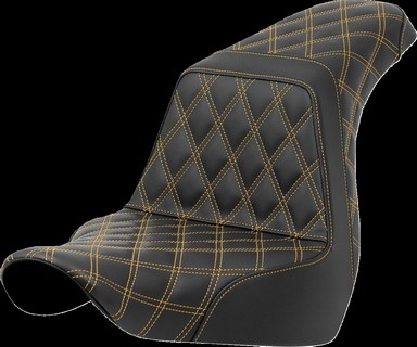 Saddlemen Seat Step Up Full Ls Gold Stitch Seat Step Up Flsb/Fxlr 18-U i gruppen Reservdelar & Tillbehr / Ram och chassidelar / Sadlar / Sadlar Softail hos Blixt&Dunder AB (08021587)