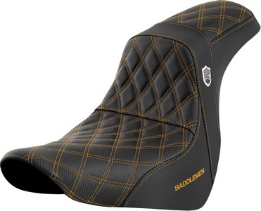 Saddlemen Seat Sdc Perf Gripper Gold Stitch Seat Pro Serie Sdc Flsb/Fx i gruppen Reservdelar & Tillbehr / Ram och chassidelar / Sadlar / Sadlar Softail hos Blixt&Dunder AB (08021592)