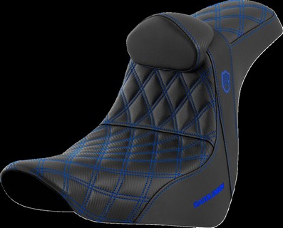 Saddlemen Seat Sdc Perf Gripper W/Br Blue Stitch Seat Pro Serie Sdc Fl i gruppen Reservdelar & Tillbehr / Ram och chassidelar / Sadlar / Sadlar Softail hos Blixt&Dunder AB (08021597)