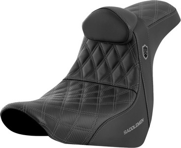 Saddlemen Seat Sdc Perf Gripper W/Br Grey Stitch Seat Pro Serie Sdc Fl i gruppen Reservdelar & Tillbehr / Ram och chassidelar / Sadlar / Sadlar Softail hos Blixt&Dunder AB (08021599)