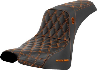 Saddlemen Seat Sdc Perf Gripper Orange Stitch Seat Pro Serie Sdc Fxbb/ i gruppen Reservdelar & Tillbehr / Ram och chassidelar / Sadlar / Sadlar Softail hos Blixt&Dunder AB (08021605)