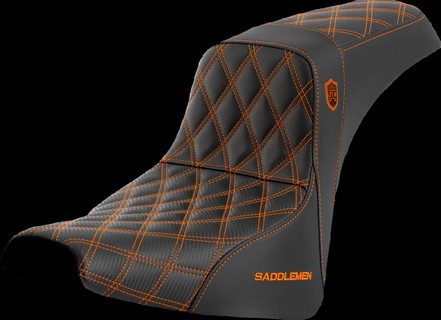 Saddlemen Seat Sdc Perf Gripper Orange Stitch Seat Pro Serie Sdc Fxbb/ i gruppen Reservdelar & Tillbehr / Ram och chassidelar / Sadlar / Sadlar Softail hos Blixt&Dunder AB (08021605)