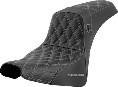 Saddlemen Seat Sdc Perf Gripper Silver Stitch Seat Pro Serie Sdc Fxbb/ i gruppen Reservdelar & Tillbehr / Ram och chassidelar / Sadlar / Sadlar Softail hos Blixt&Dunder AB (08021607)