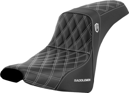 Saddlemen Seat Sdc Perf Gripper White Stitch Seat Pro Serie Sdc Fxbb/F i gruppen Reservdelar & Tillbehr / Ram och chassidelar / Sadlar / Sadlar Softail hos Blixt&Dunder AB (08021608)