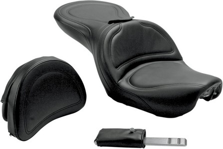 Saddlemen Explorer Seat With Driver Backrest Harley Davidson Seat Expl i gruppen Reservdelar & Tillbehr / Ram och chassidelar / Sadlar / Sadlar Sportster hos Blixt&Dunder AB (08030132)