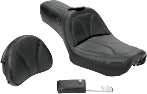 Saddlemen King Seat With Driver Backrest Harley Davidson Seat King B/R i gruppen Reservdelar & Tillbehr / Ram och chassidelar / Sadlar / Sadlar Sportster hos Blixt&Dunder AB (08030137)