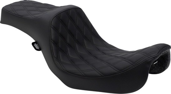 Drag Specialties Seat Predator Iii Double Diamond Black/Black Seat Pre i gruppen Reservdelar & Tillbehr / Ram och chassidelar / Sadlar / Sadlar Dyna (FXD) hos Blixt&Dunder AB (08030602)