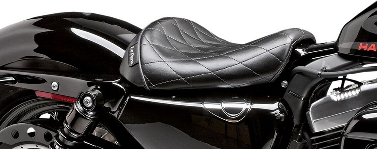 Le Pera Seat Bare Bones Solo Diamond Stitch Black Seat Bare Bones Dmd i gruppen Reservdelar & Tillbehr / Ram och chassidelar / Sadlar / Sadlar Sportster hos Blixt&Dunder AB (08040654)