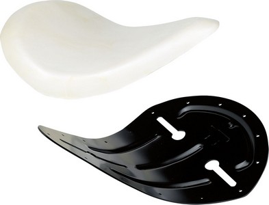 Biltwell Slimline Seat Pan With Foam White Seat Sl i gruppen Reservdelar & Tillbehr / Ram och chassidelar / Sadlar / Sadlar hos Blixt&Dunder AB (08060067)