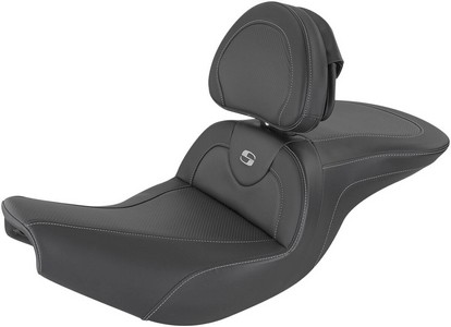 Saddlemen Heated Road Sofa Seat - Carbon Fiber - With Backrest - India i gruppen Reservdelar & Tillbehr / Ram och chassidelar / Sadlar / Saddlemen hos Blixt&Dunder AB (08102244)