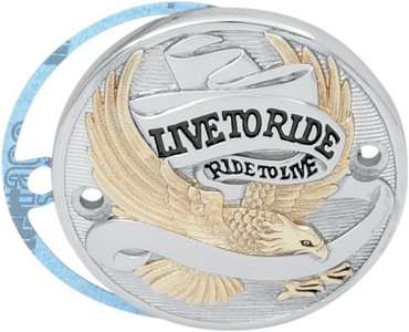 Drag Specialties Live To Ride Point Cover Gold Pts Cover2-H Ltr Gld70- i gruppen Reservdelar & Tillbehr / Motordelar. / Motorkpor / Brytarlock hos Blixt&Dunder AB (09400840)