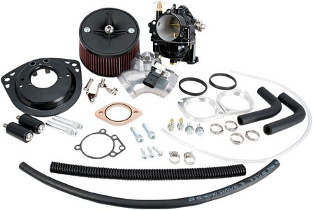 S&S Carburetor Kit Super G W/S&S T143 Long Block Engine Black Carburet i gruppen Reservdelar & Tillbehr / Frgasare & Insprut / Frgasare / S&S / S&S Frgasare hos Blixt&Dunder AB (10010046)