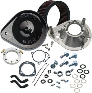 S&S Air Cleaner Kit Classic Teardrop For Stock Carb/Efi Gloss Black Ai i gruppen Reservdelar & Tillbehr / Frgasare & Insprut / Luftrenare / Luftrenare Evo hos Blixt&Dunder AB (10101866)