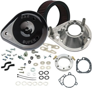 S&S Air Cleaner Kit Classic Teardrop For Stock Carb/Efi Black Air Clnr i gruppen Reservdelar & Tillbehr / Frgasare & Insprut / Luftrenare / Luftrenare Sportster XL hos Blixt&Dunder AB (10101867)