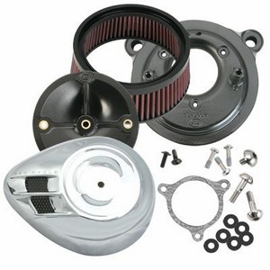 S&S Air Cleaner Kit Stealth Cv/Efi W/Air Stream Cover Chrome Aircleane i gruppen Reservdelar & Tillbehr / Frgasare & Insprut / Luftrenare / Luftrenare TC Vajer hos Blixt&Dunder AB (10101882)