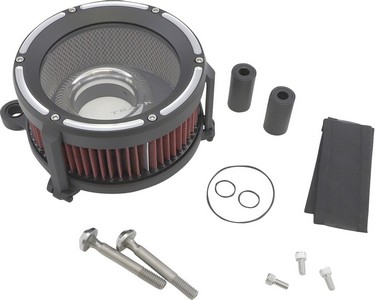 Trask Air Cleaner Kit Assault Charge High-Flow Tbw Aluminum Black Airc i gruppen  hos Blixt&Dunder AB (10102049)