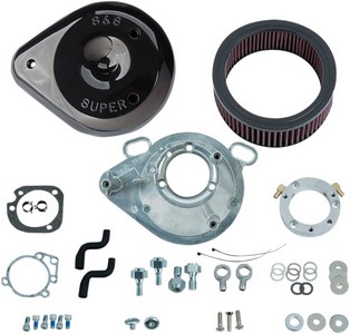 S&S Air Cleaner Kit Classic Teardrop Stock Efi Glossy Black Air Clnr T i gruppen Reservdelar & Tillbehr / Frgasare & Insprut / Luftrenare / Luftrenare TC Vajer hos Blixt&Dunder AB (10102164)