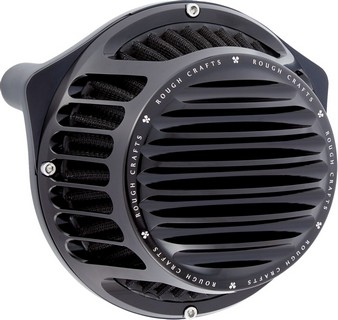 Arlen Ness Air Cleaner Rough Crafts Round All Black Air Cleaner Rough i gruppen Reservdelar & Tillbehr / Frgasare & Insprut / Luftrenare / Luftrenare M8 hos Blixt&Dunder AB (10103264)