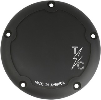 Thrashin Supply Co. Cover Derby 5-Hole Dished Black Cover Derby Dish B i gruppen Reservdelar & Tillbehr / Vxellda & transmission / Transkpa / Derby-lock hos Blixt&Dunder AB (11070589)