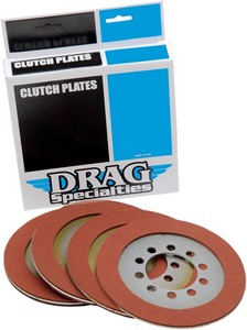 Drag Specialties Clutch Friction Plates Kit Organic Plates Organic 41- i gruppen Reservdelar & Tillbehr / Vxellda & transmission / Koppling / Lameller & drivplattor hos Blixt&Dunder AB (11310428)