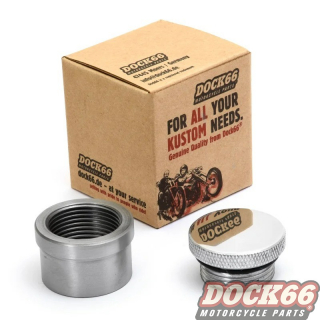 Aluminium Gas Cap polish with knurl and weld-in bung i gruppen Reservdelar & Tillbehr / Tankar / Bensintank & Tillbehr / Tanklock hos Blixt&Dunder AB (12-9355)