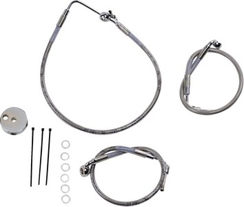 Drag Specialties Front Brake Line Stainless Steel Frt Brake Line 96-00 i gruppen Reservdelar & Tillbehr / Bromsar / Bromsslang / Bromsslang Dyna hos Blixt&Dunder AB (12042741)