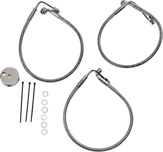 Drag Specialties Front Brake Line Stainless Steel Frt Brake Line 99-05 i gruppen Reservdelar & Tillbehr / Bromsar / Bromsslang / Bromsslang Dyna hos Blixt&Dunder AB (12042742)