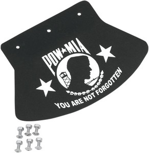 Drag Specialties Mud Flap Pow-Mia Rubber White Mudflap Pow-Mia Med i gruppen Reservdelar & Tillbehr / Ram och chassidelar / Skrmar / Skrmtillbehr hos Blixt&Dunder AB (14200045)