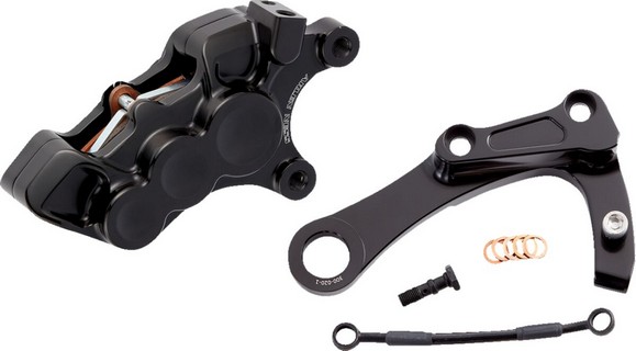 Arlen Ness Caliper Rear 6 Pist0N All Black M8 Softail Caliper - 6 Pist i gruppen Reservdelar & Tillbehr / Bromsar / Bromsok & fsten hos Blixt&Dunder AB (17010775)