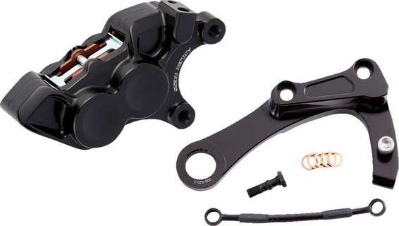 Arlen Ness Caliper Rear 4 Pist0N All Black M8 Softail Caliper - 4 Pist i gruppen Reservdelar & Tillbehr / Bromsar / Bromsok & fsten hos Blixt&Dunder AB (17010776)