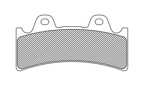 Drag Specialties Brake Pad Organic J-Brake 6-Piston Caliper Brake Pad- i gruppen Servicedelar & Olja / Slitdelar & underhll / Harley Davidson / Bromsklossar / Bak hos Blixt&Dunder AB (17200210)
