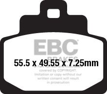 Ebc Brake Pad Sfa-Series Organic Scooter Brake Pad Sfa Org Scooter i gruppen Servicedelar & Olja / Slitdelar & underhll / Slitdelar vriga mrken / Bromsar hos Blixt&Dunder AB (17200577)