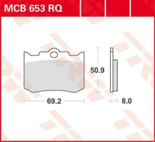 Trw Brake Pad Rq Organic Sport Brake Pad Trw Mcb653Rq i gruppen  hos Blixt&Dunder AB (17211079)
