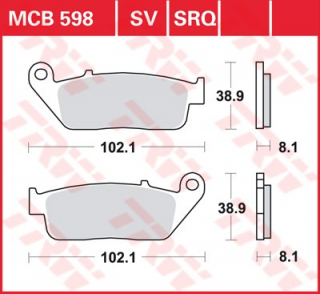 Trw Brake Pad Allround Organic Standard Brake Pad Trw Mcb598 i gruppen  hos Blixt&Dunder AB (17220466)