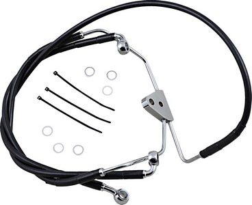 Drag Specialties Front Brake Line Black Vinyl Coated Stainless Steel E i gruppen Reservdelar & Tillbehr / Bromsar / Bromsslang / Bromsslang Touring hos Blixt&Dunder AB (17412511)