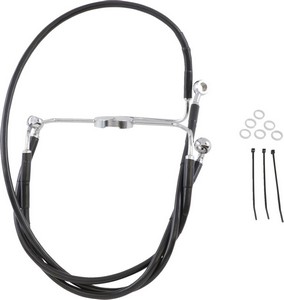 Drag Specialties Front Brake Line Black Vinyl Coated Stainless Steel E i gruppen Reservdelar & Tillbehr / Bromsar / Bromsslang / Bromsslang Touring hos Blixt&Dunder AB (17412525)