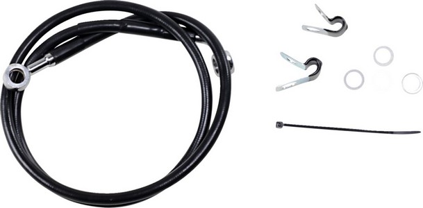 Drag Specialties Front Brake Line Black Vinyl Coated Stainless Steel L i gruppen Reservdelar & Tillbehr / Bromsar / Bromsslang / Bromsslang XL hos Blixt&Dunder AB (17412526)