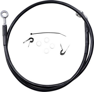 Drag Specialties Front Brake Line Black Vinyl Coated Stainless Steel E i gruppen Reservdelar & Tillbehr / Bromsar / Bromsslang / Bromsslang XL hos Blixt&Dunder AB (17412527)