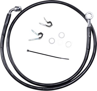 Drag Specialties Front Brake Line Black Vinyl Coated Stainless Steel E i gruppen Reservdelar & Tillbehr / Bromsar / Bromsslang / Universalbromsslang hos Blixt&Dunder AB (17412528)