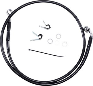 Drag Specialties Front Brake Line Black Vinyl Coated Stainless Steel E i gruppen Reservdelar & Tillbehr / Bromsar / Bromsslang / Bromsslang Touring hos Blixt&Dunder AB (17412529)