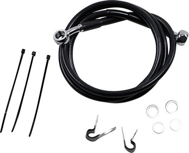 Drag Specialties Front Brake Line Black Vinyl Coated Stainless Steel E i gruppen Reservdelar & Tillbehr / Bromsar / Bromsslang / Bromsslang Softail hos Blixt&Dunder AB (17412545)