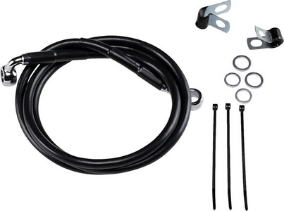 Drag Specialties Front Brake Line Black Vinyl Coated Stainless Steel E i gruppen Reservdelar & Tillbehr / Bromsar / Bromsslang / Bromsslang Softail hos Blixt&Dunder AB (17412546)